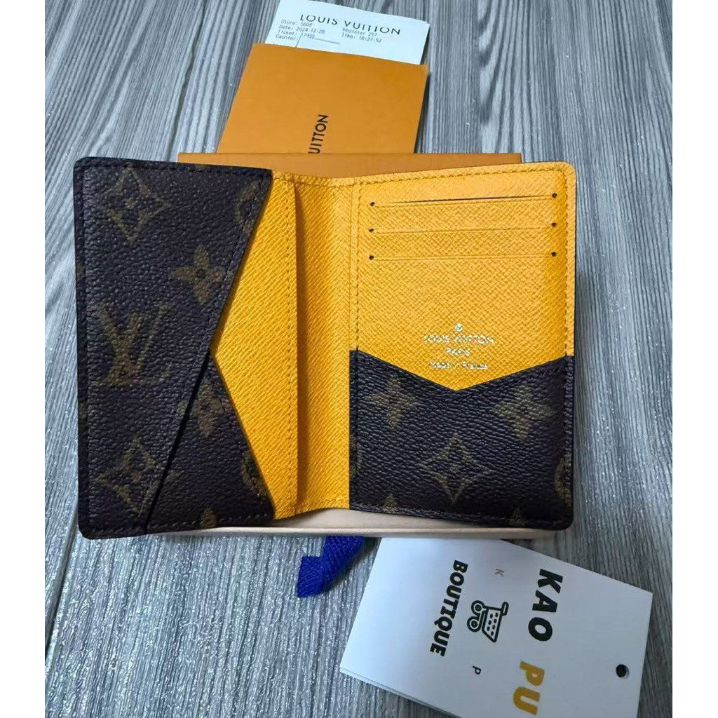Louis Vuitton 對折拼接老花卡夾