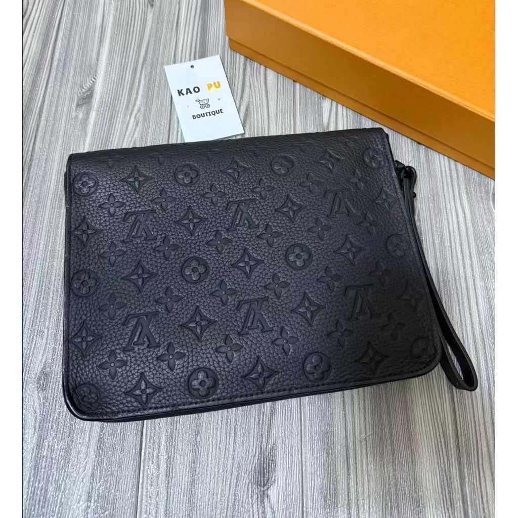 Louis Vuitton S Lock老花皮革壓紋手拿包（M80582）