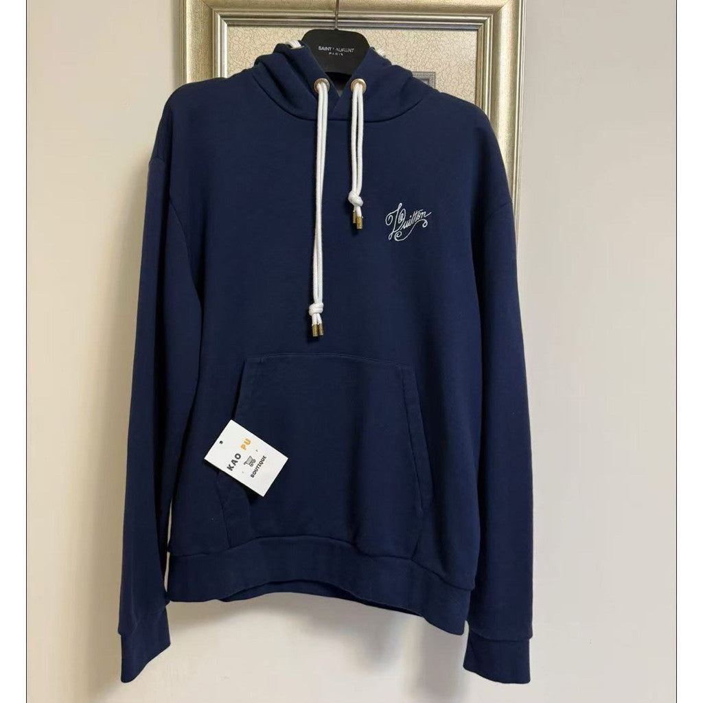Louis Vuitton 藍色刺繡Logo Hoodie