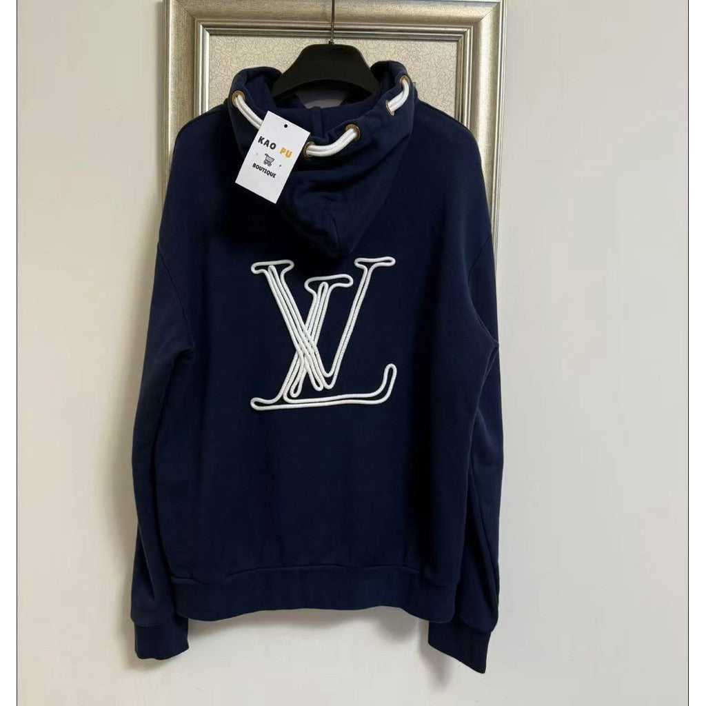 Louis Vuitton 藍色刺繡Logo Hoodie