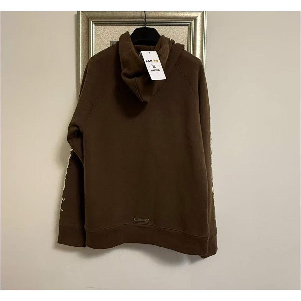 Chrome Hearts 摩卡刺繡梵文銀牌Logo Hoodie