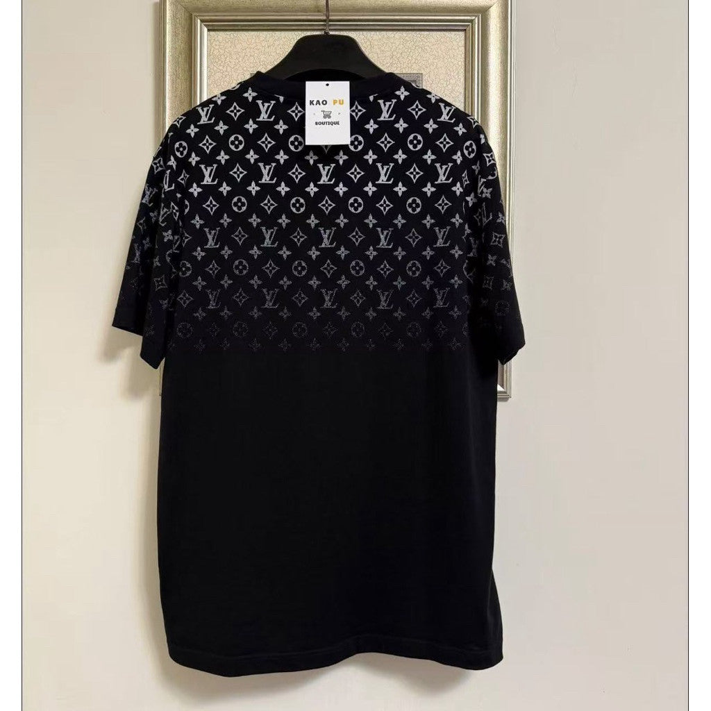 Louis Vuitton 黑色上漸層老花Tee