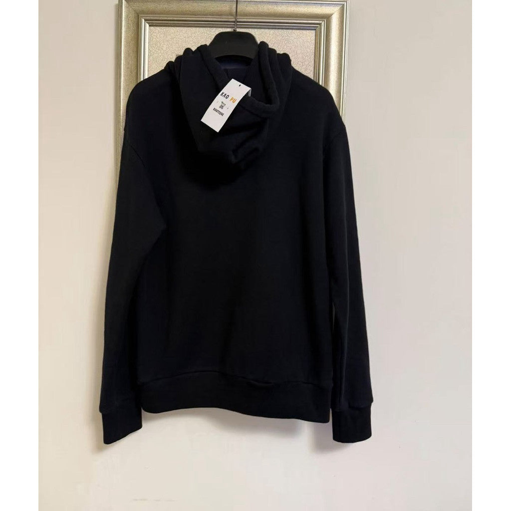Louis Vuitton 黑色刺繡別針Logo Hoodie(s)
