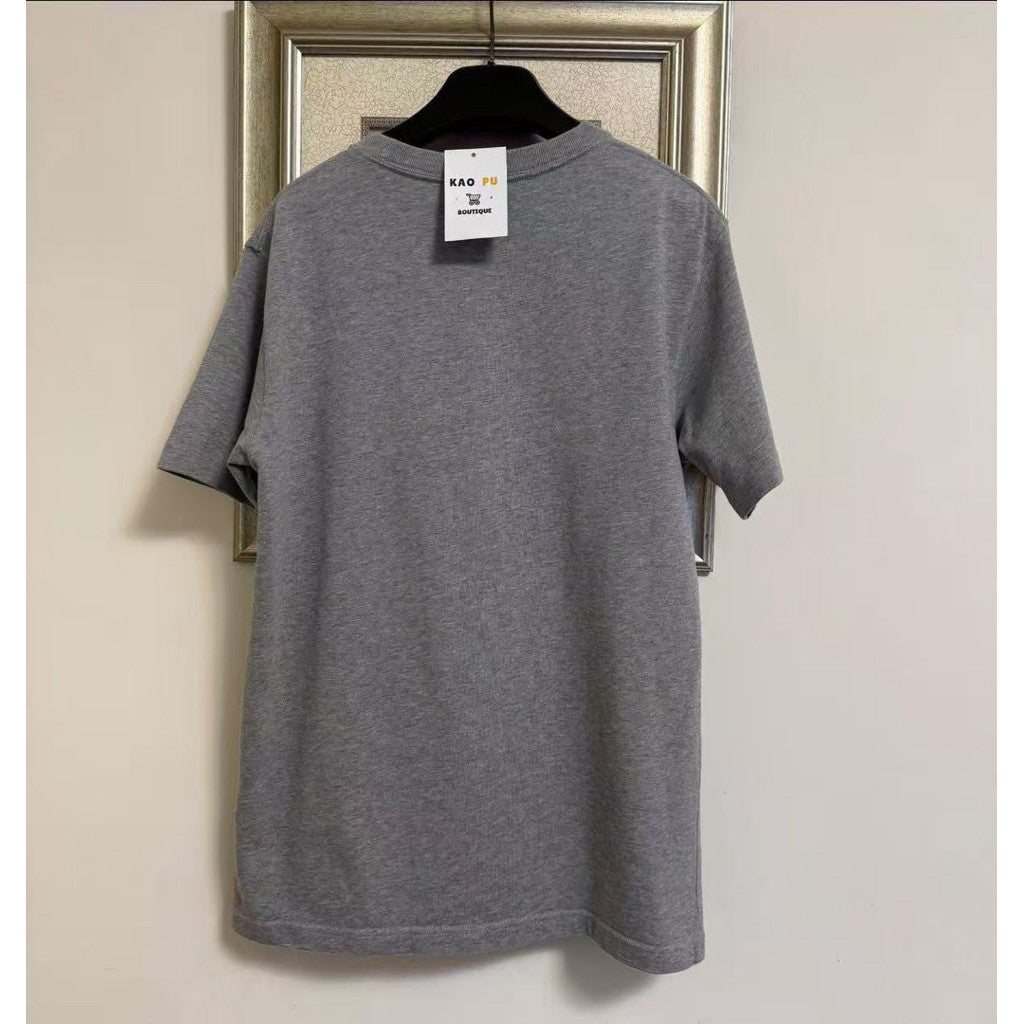Dior 灰色Couture刺繡方牌Logo Tee