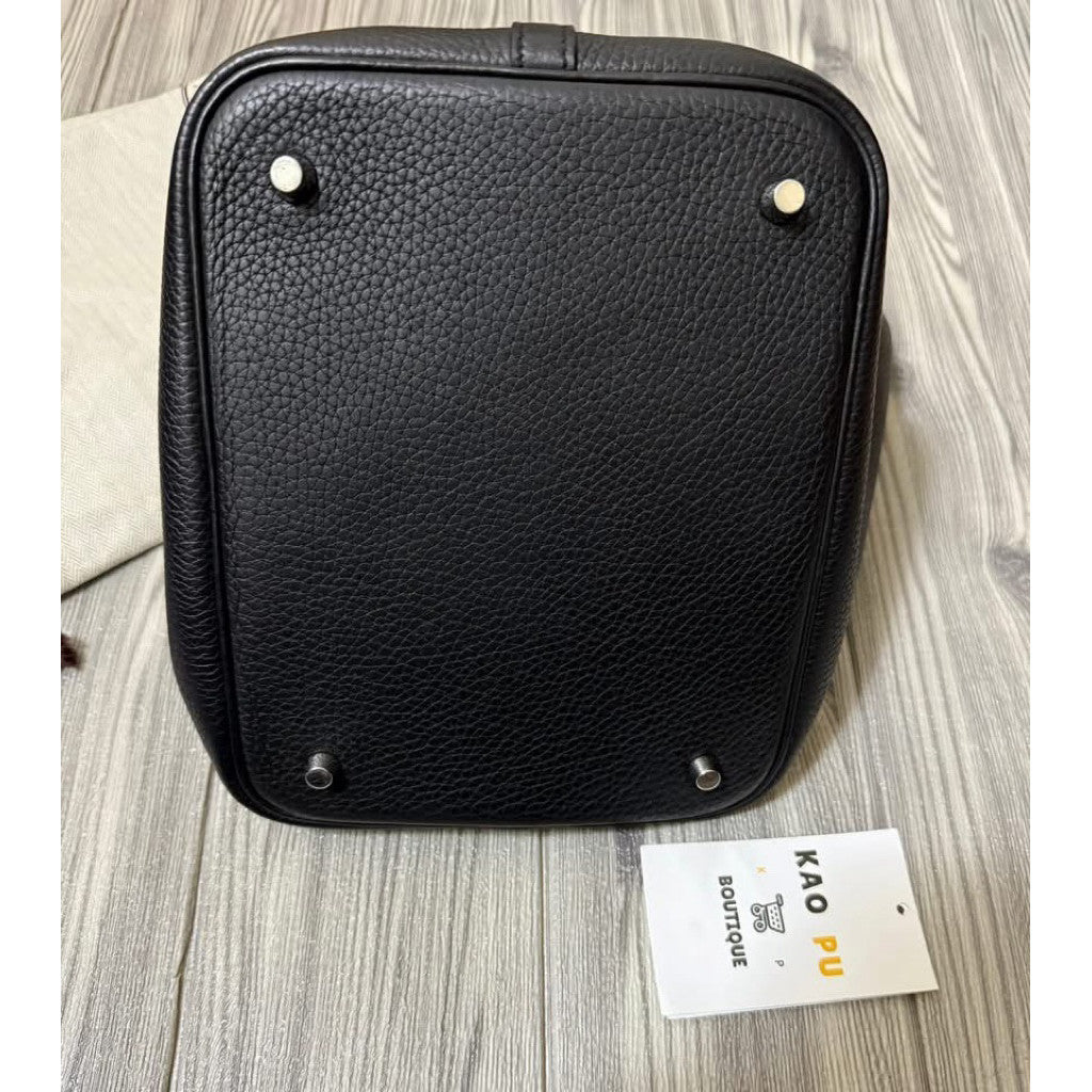 Hermes Picotin 22黑色銀扣菜籃 D刻（請先確認商品描述謝謝）