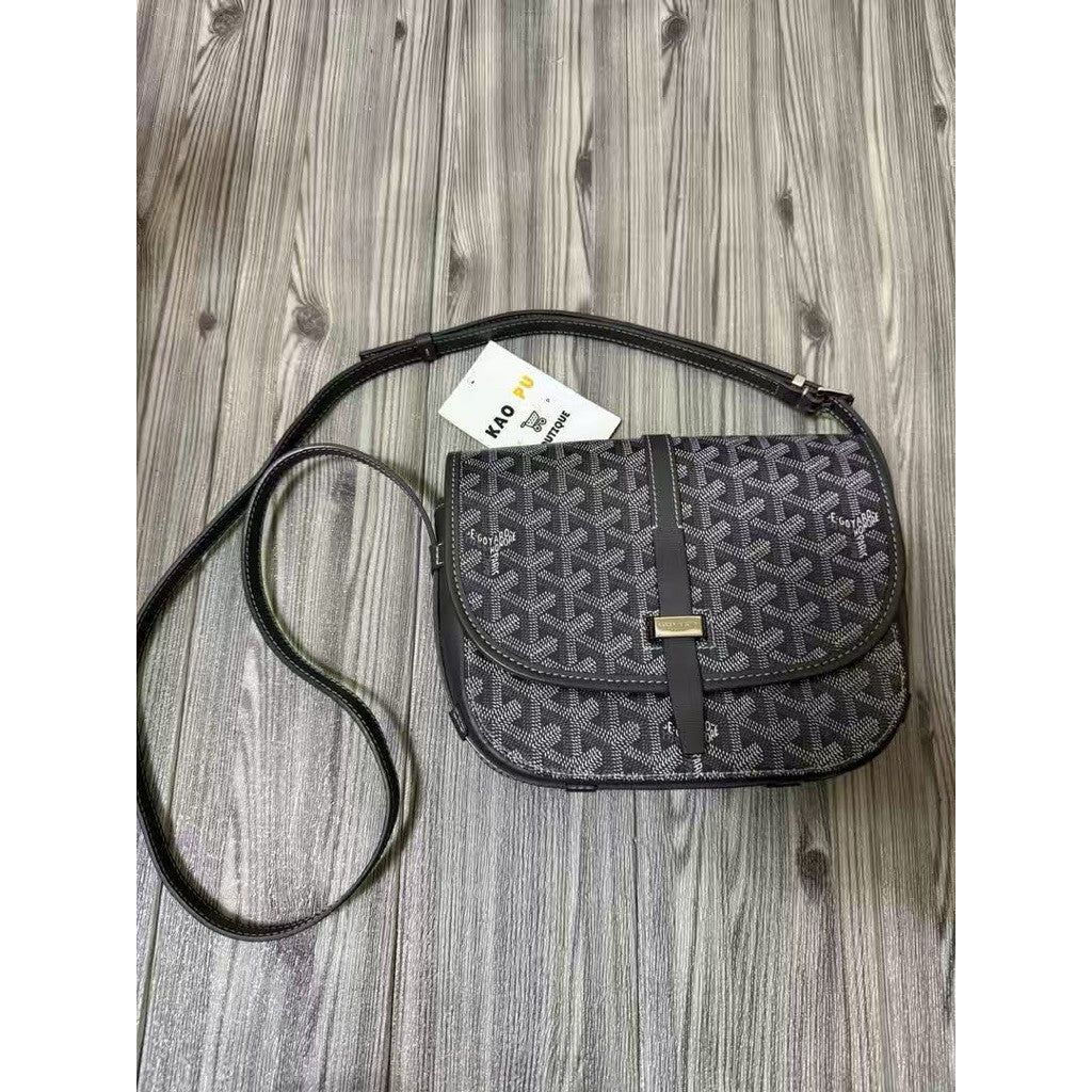 Goyard 灰色Belvedere郵差單肩包PM