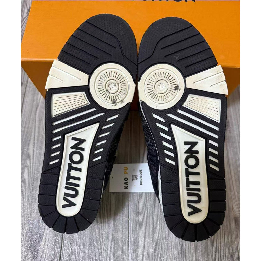 Louis Vuitton 黑色牛仔老花Trainer