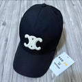 Celine黑色刺繡Triomphe Logo Dad Hat金扣
