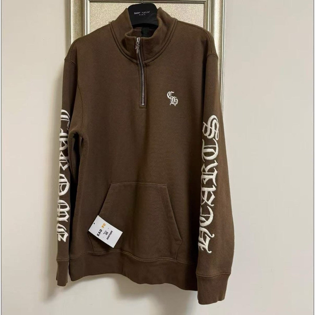 Chrome Hearts 摩卡刺繡梵文半拉鏈衛衣（請先確認商品描述謝謝）