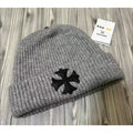Chrome Hearts 灰色貼皮十字Cashmere毛帽
