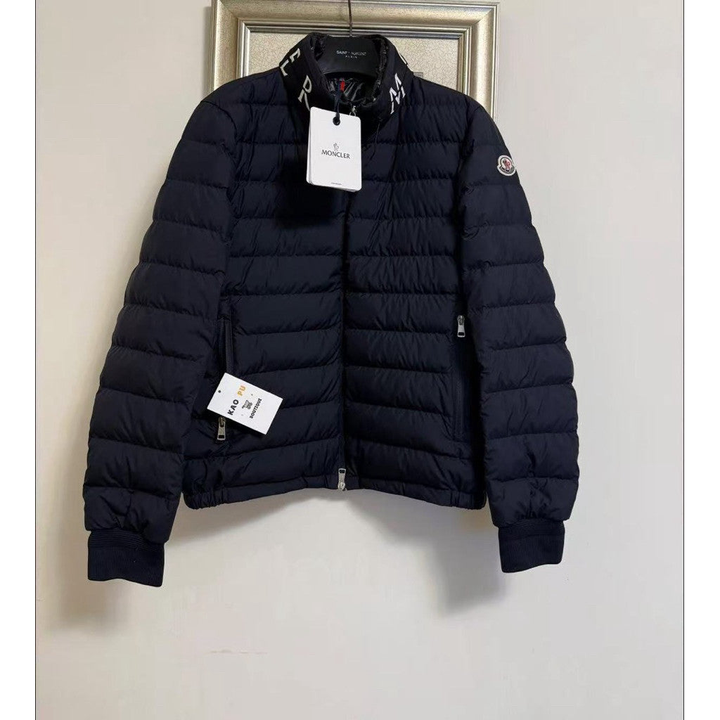 Moncler 黑色Akio 領口Logo羽絨外套（請先確認商品描述謝謝）