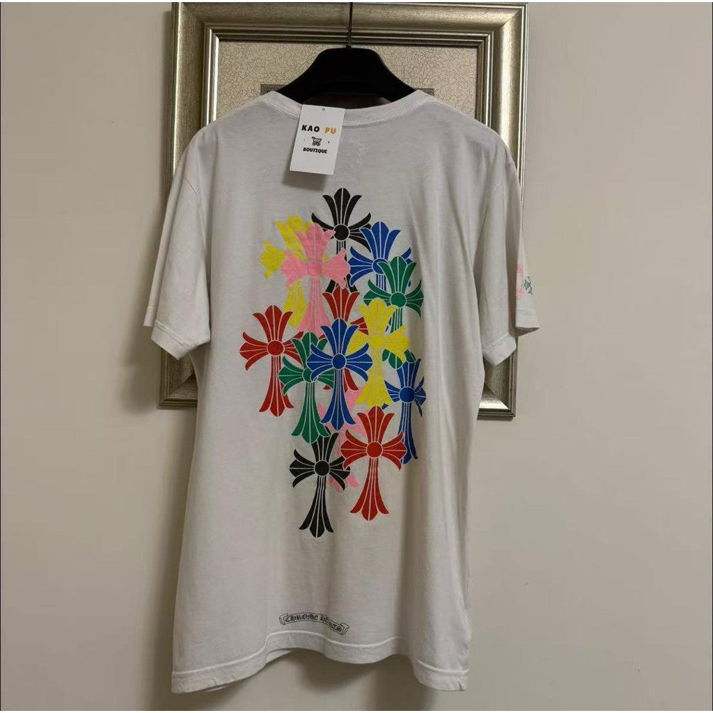 Chrome Hearts 白色Multicolor 彩虹十字Tee（請先確認商品描述謝謝）