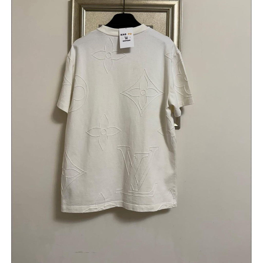 Louis Vuitton Marco刺繡老花Tee（請先確認商品描述謝謝）
