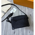 Louis Vuitton 黑色老花壓紋皮革Mini Soft Trunk （請先確認商品描述謝謝）