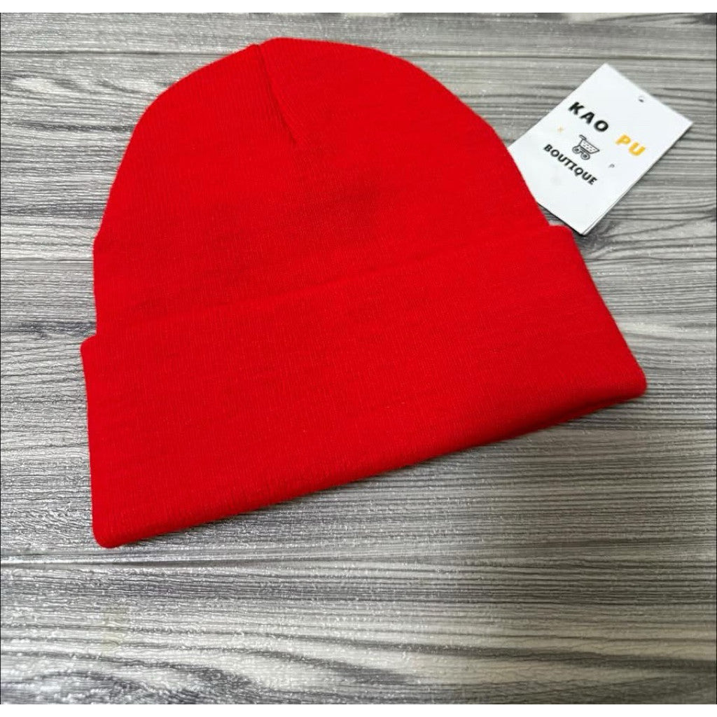 Chrome Hearts紅色刺繡梵文十字毛帽（請先確認商品描述謝謝）