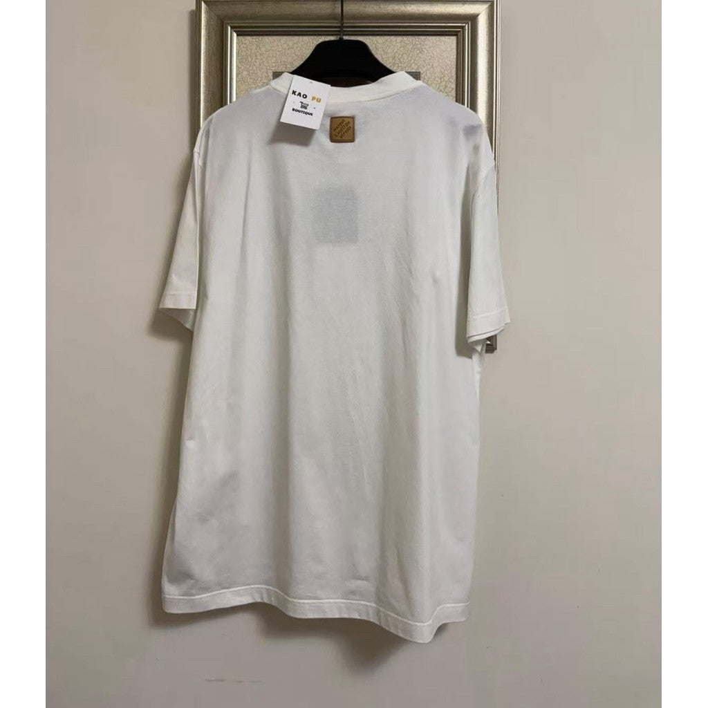 Louis Vuitton 白色刺繡聯名Darjeeling動物Logo Tee