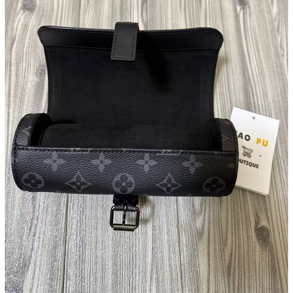Louis Vuitton 黑老花三入便攜手錶盒