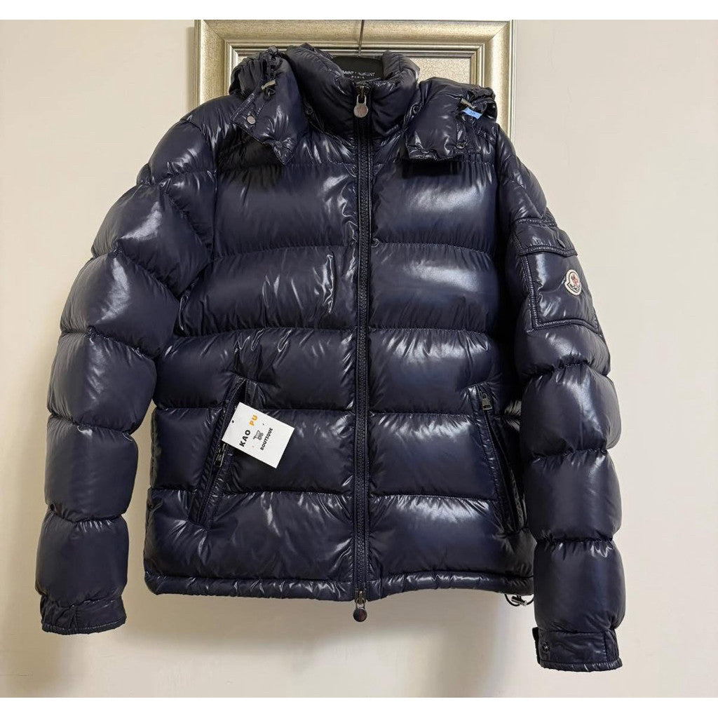 Moncler 藏青色經典Maya羽絨連帽外套（請先確認商品描述謝謝）