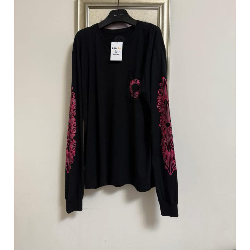 CHROME HEARTS 黑粉馬蹄花臂長袖（請先確認商品描述謝謝）