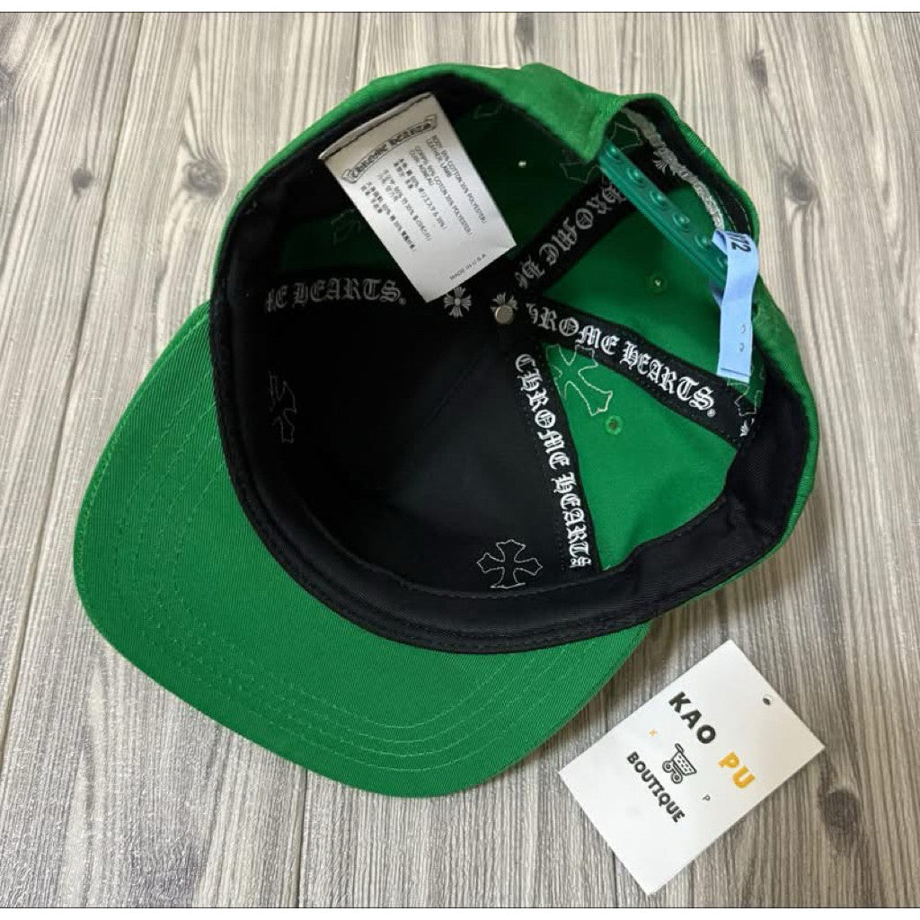 Chrome Hearts綠色貼皮十字SnapBack Hat（請先確認商品描述謝謝）
