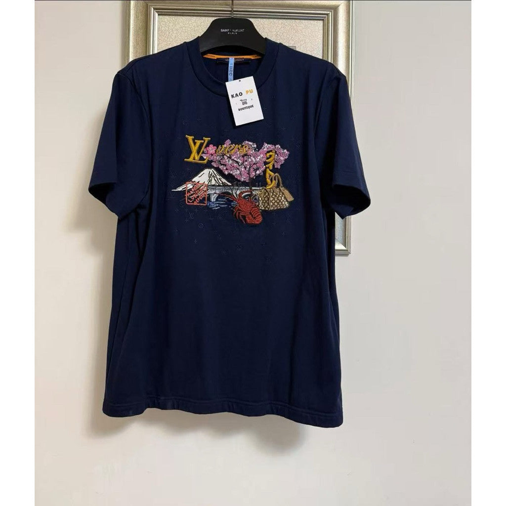 Louis Vuitton 3.0聯名刺繡火山Logo Tee（請先確認商品描述謝謝）