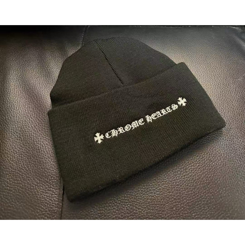 Chrome Hearts 黑色刺繡梵文毛帽（請先確認商品描述謝謝）