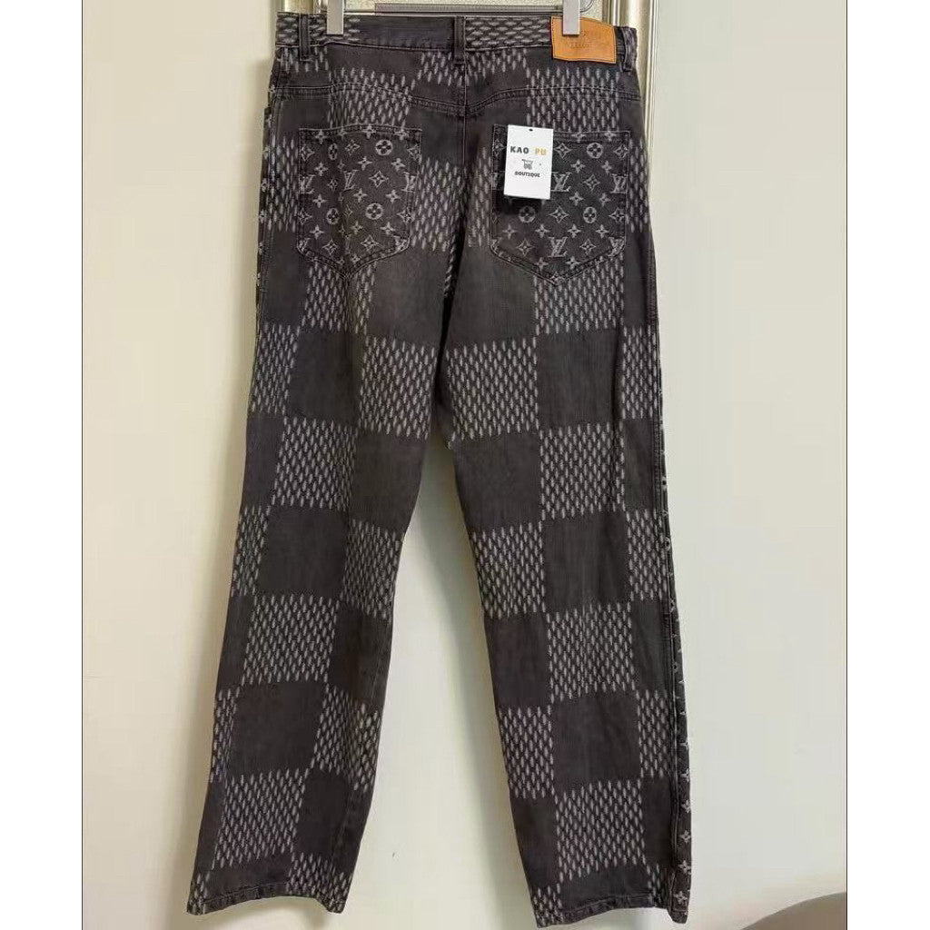 Louis Vuitton 1.0聯名拼接老花牛仔褲（請先確認商品描述謝謝）