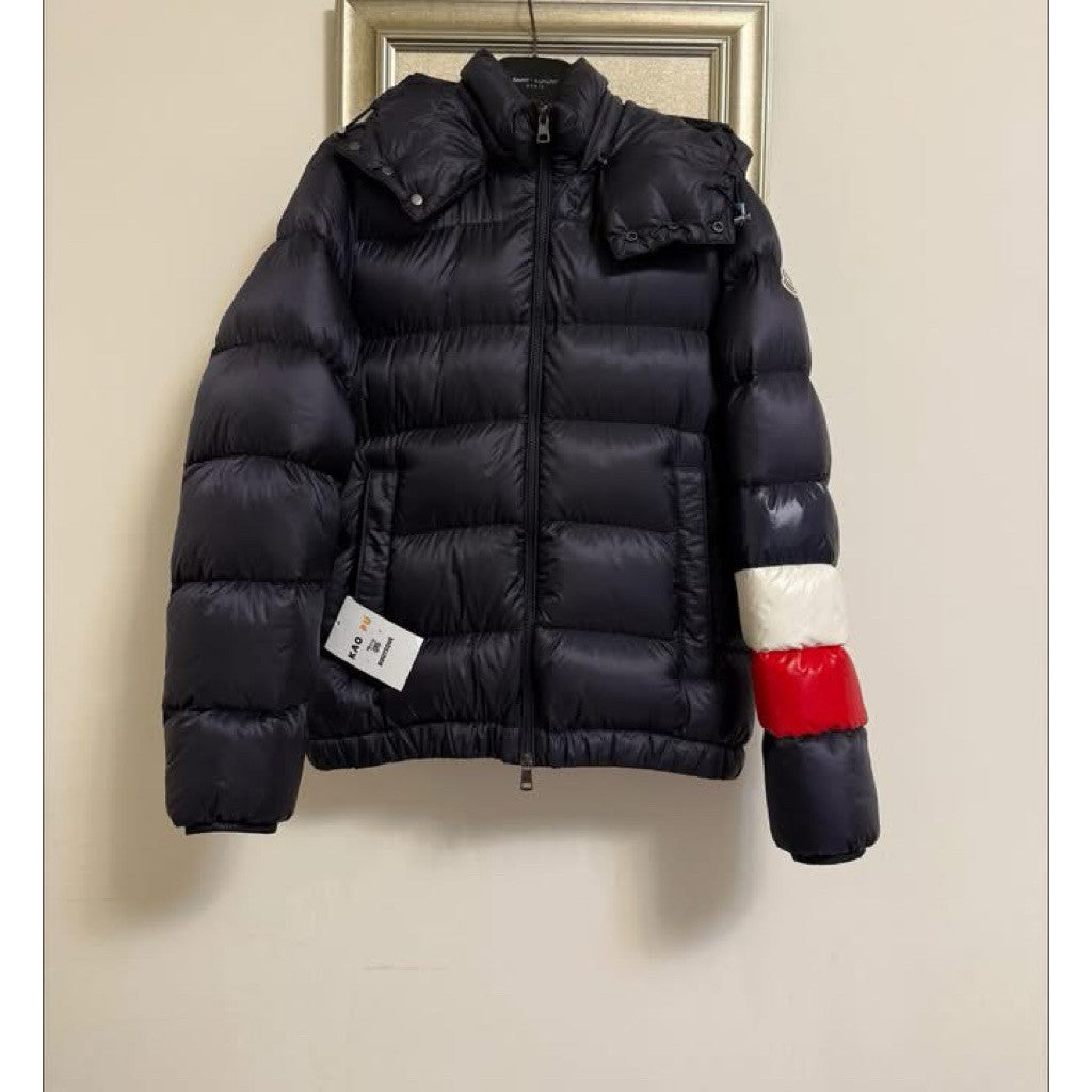 Thom Browne Willm 藏青色拼接羽絨連帽外套（請先確認商品描述謝謝）