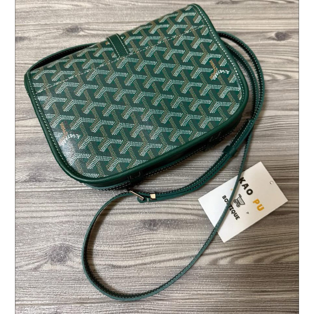 Goyard 綠色Belvedere 郵差單肩包PM（請先確認商品描述謝謝）