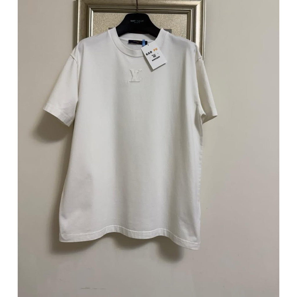Louis Vuitton 白色立體Logo Tee（請先確認商品描述謝謝）