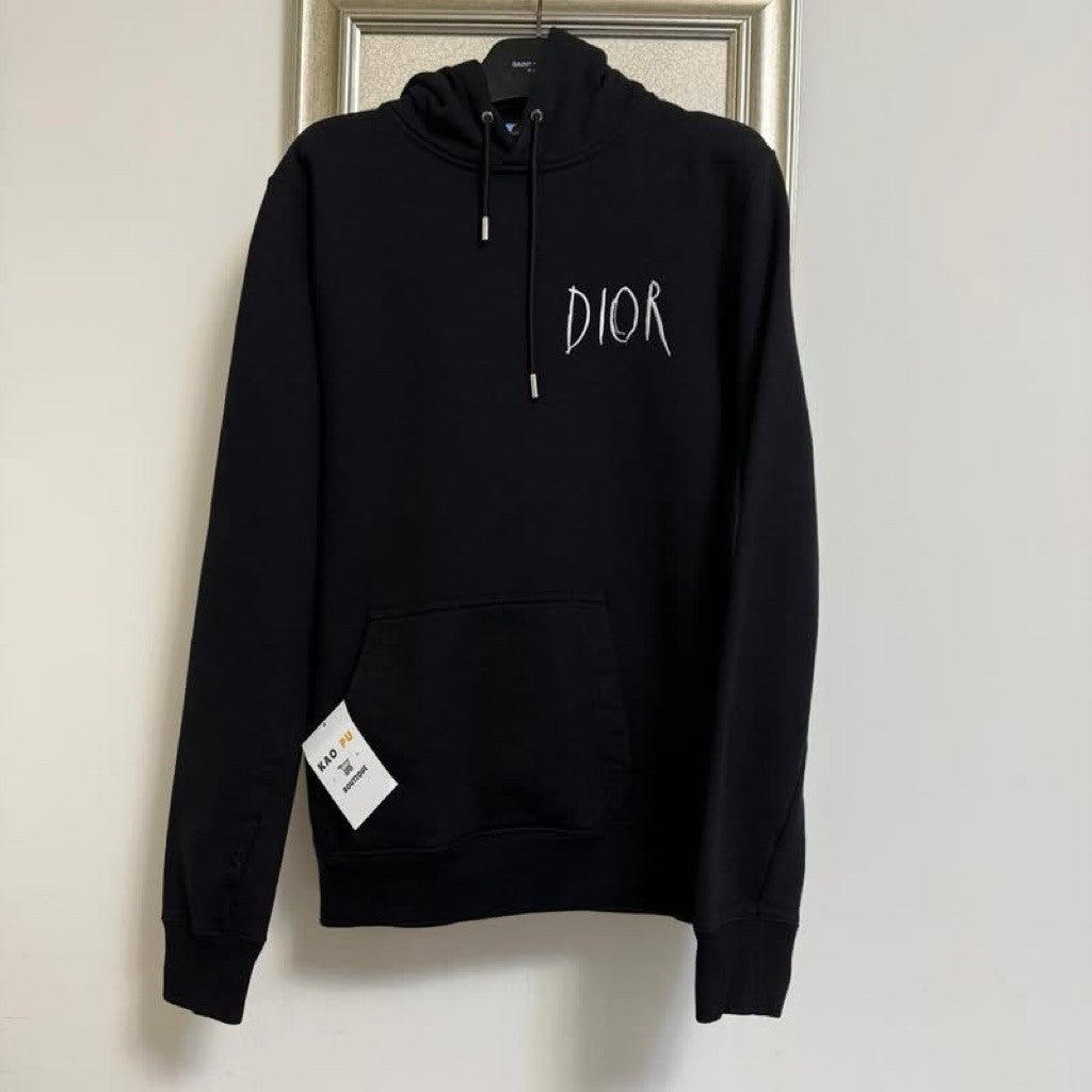 Dior黑色聯名刺繡Logo Hoodie （請先確認商品描述謝謝）