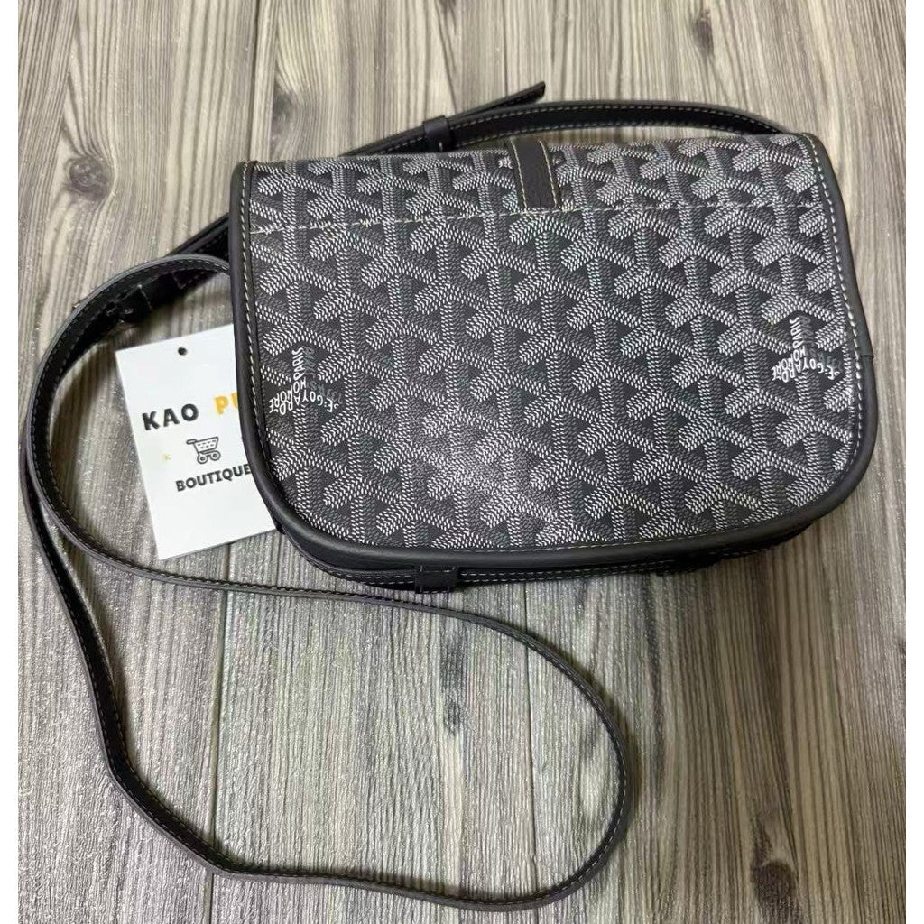 Goyard 灰色Belvedere郵差單肩包PM（請先確認商品描述謝謝）