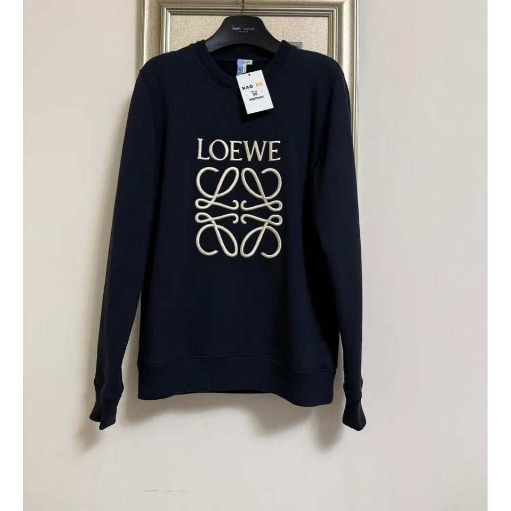 Loewe 藏青色刺繡Anagram Logo衛衣（請先確認商品描述謝謝）