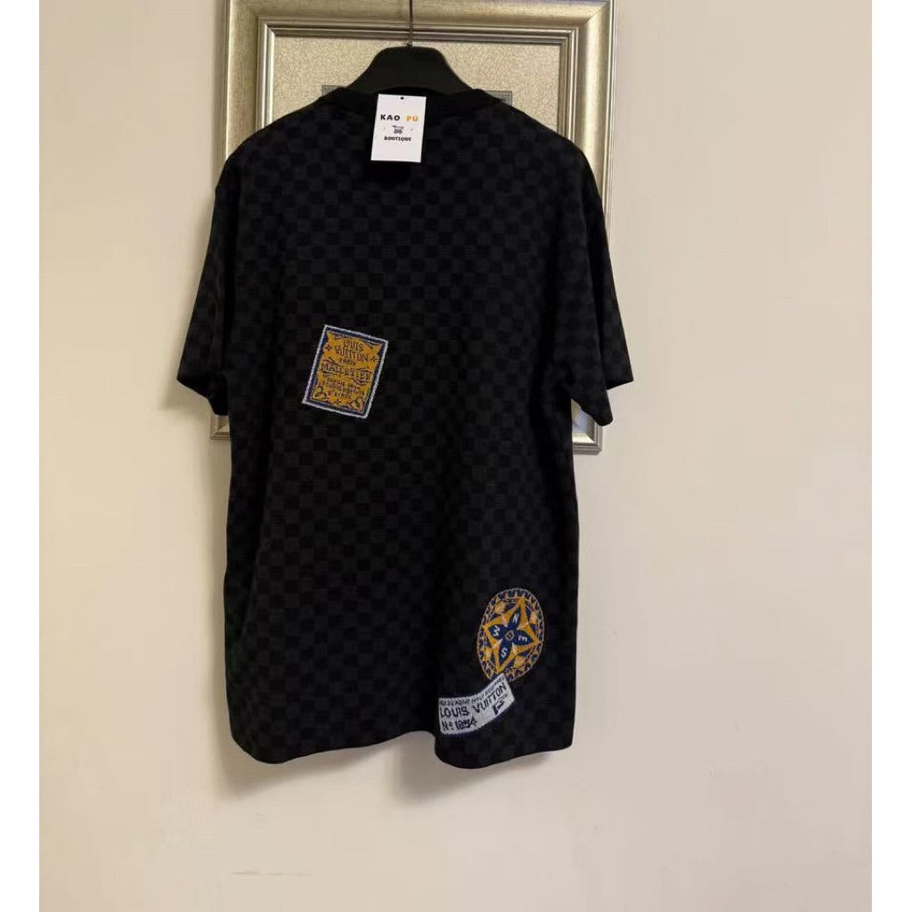 Louis Vuitton 棋盤Logo針織Tee（請先確認商品描述謝謝）