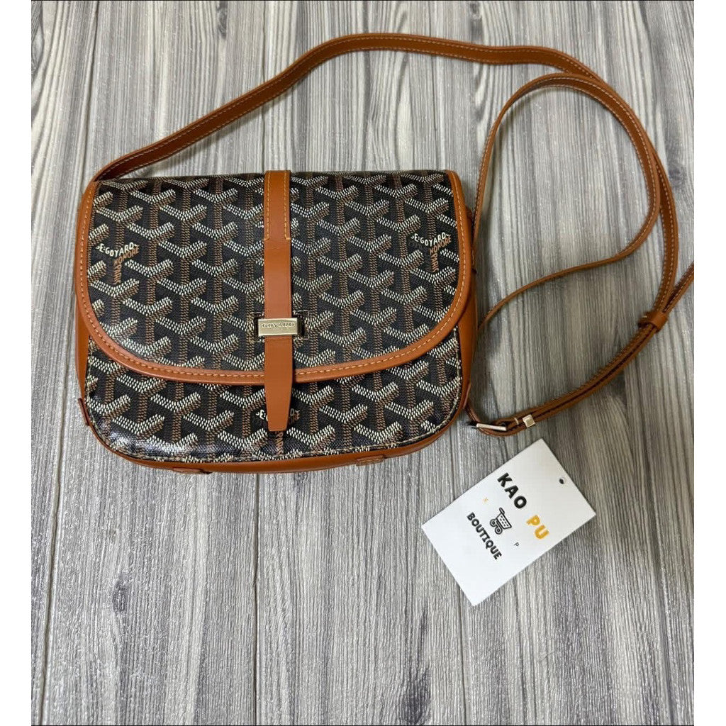 Goyard 焦糖色Belvedere郵差單肩包 PM（請先確認商品描述謝謝）