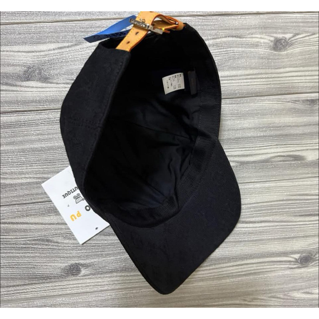 Louis Vuitton 黑色滿版老花Dad Hat（請先確認商品描述謝謝）