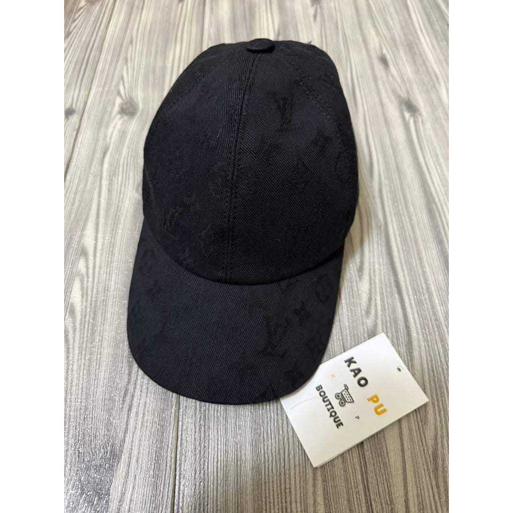 Louis Vuitton 黑色滿版老花Dad Hat（請先確認商品描述謝謝）