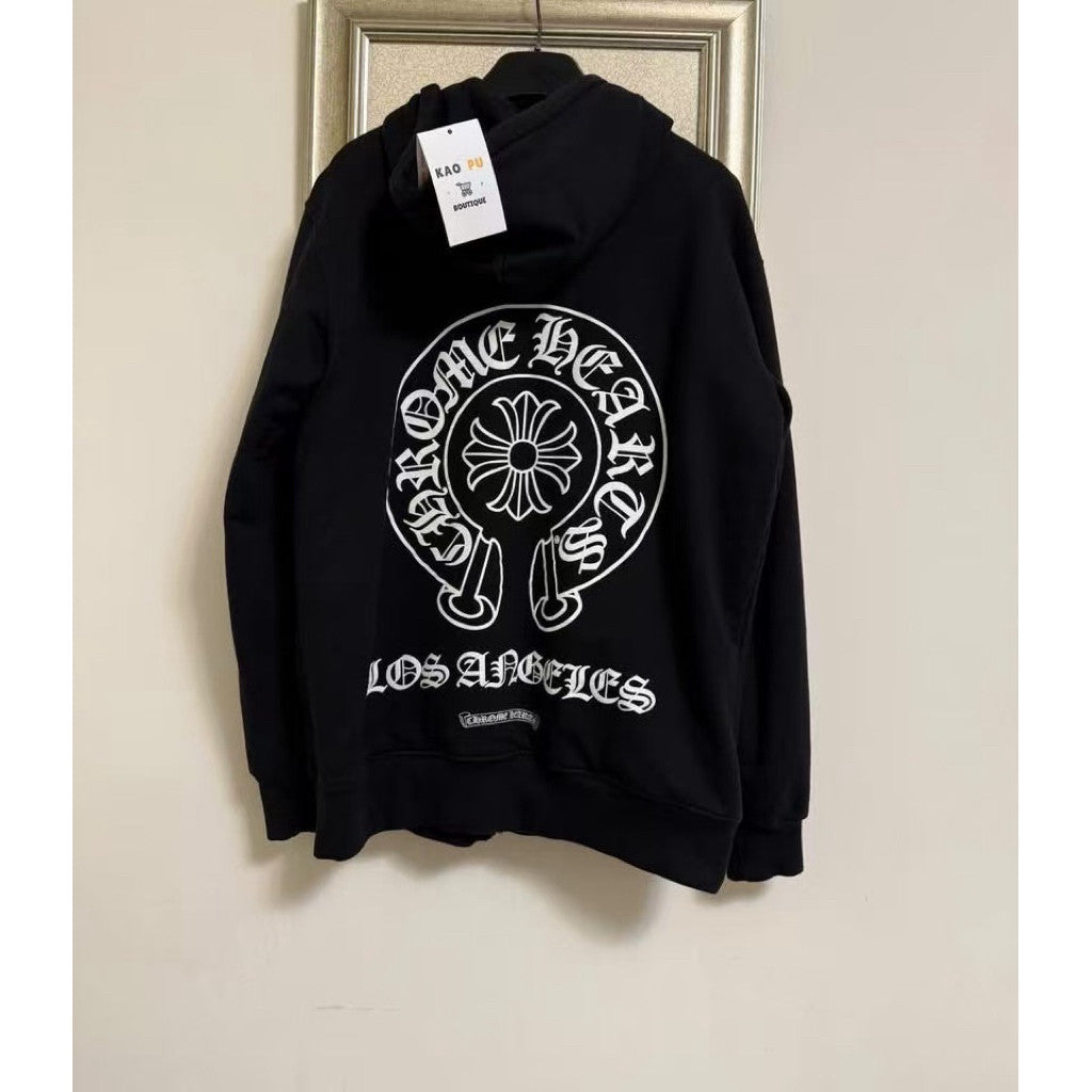 Chrome Hearts 黑色城市限定洛杉磯馬蹄十字連帽外套（請先確認商品描述謝謝）