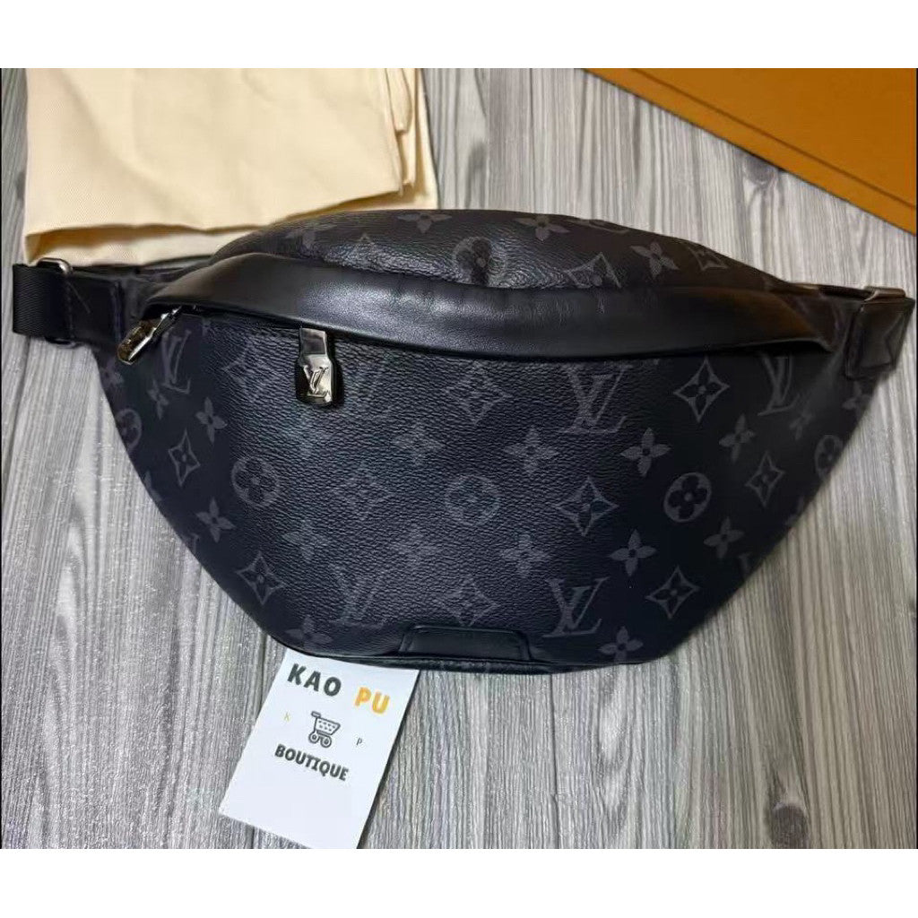 Louis Vuitton 新款晶片黑老花腰包 M46035（請先確認商品描述謝謝）