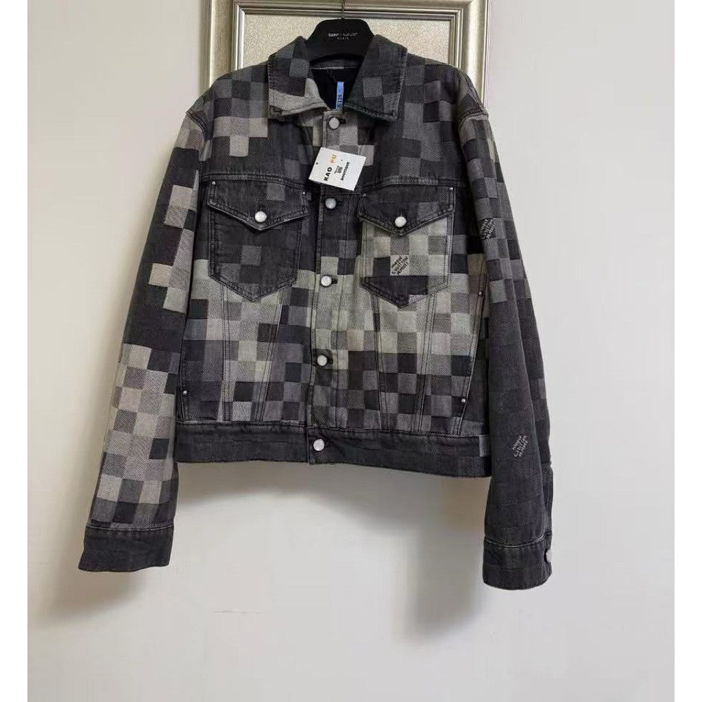 Louis Vuitton 棋盤格牛仔外套（請先確認商品描述謝謝）