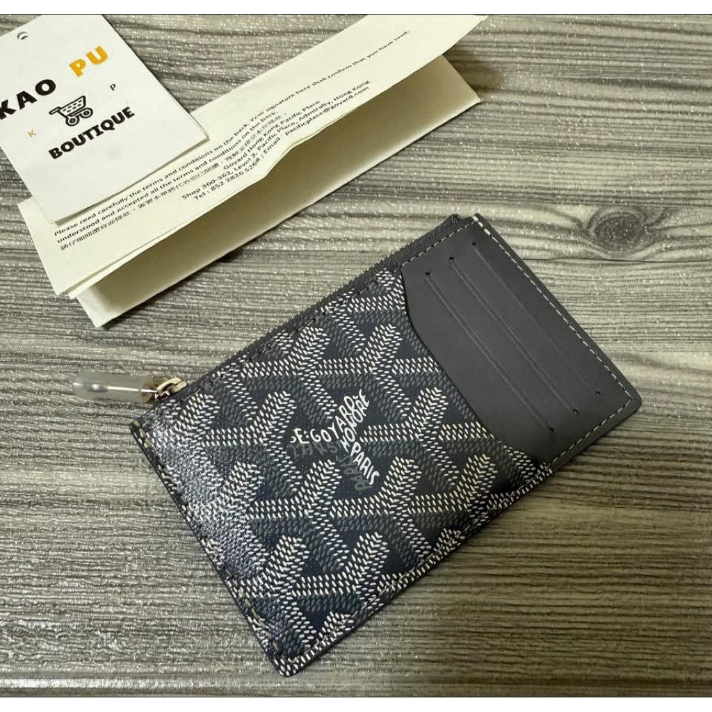 Goyard 灰色Bourbon拉鏈卡夾（請先確認商品描述謝謝）