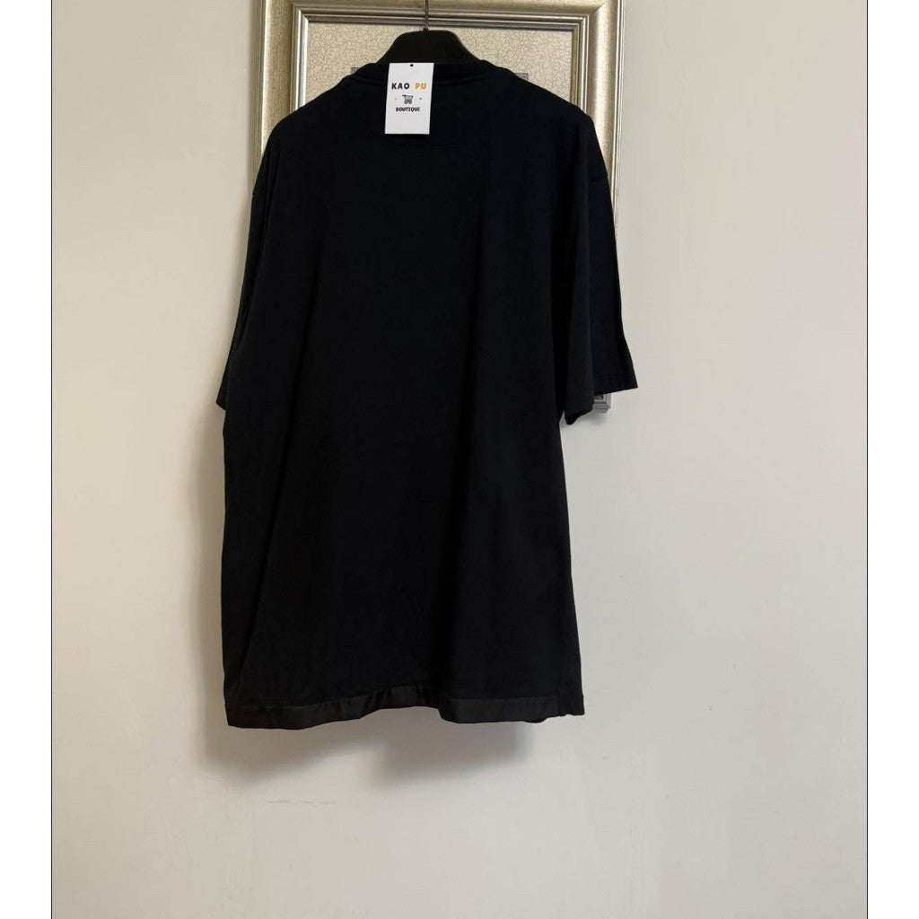 Prada 黑色拼接鐵牌Tee （請先確認商品描述謝謝）