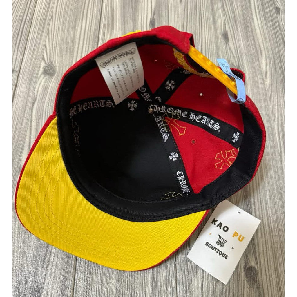 Chrome Hearts紅黃貼皮十字SnapBack Hat（請先確認商品描述謝謝）