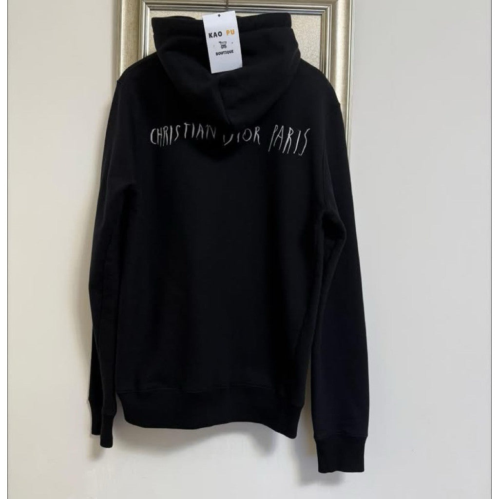 Dior黑色聯名刺繡Logo Hoodie （請先確認商品描述謝謝）
