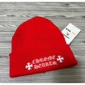 Chrome Hearts紅色刺繡梵文十字毛帽（請先確認商品描述謝謝）