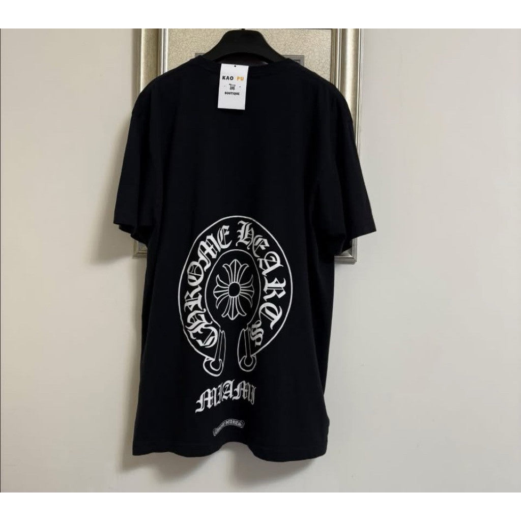 Chrome Hearts黑色邁阿密限定馬蹄十字Logo Tee（請先確認商品描述謝謝）