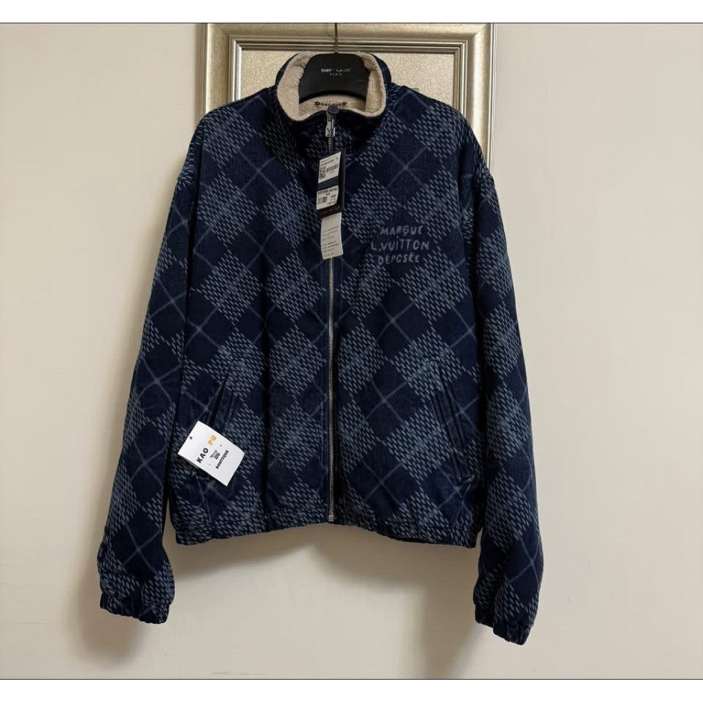 Louis Vuitton 棋盤格刷毛外套（請先確認商品描述謝謝）