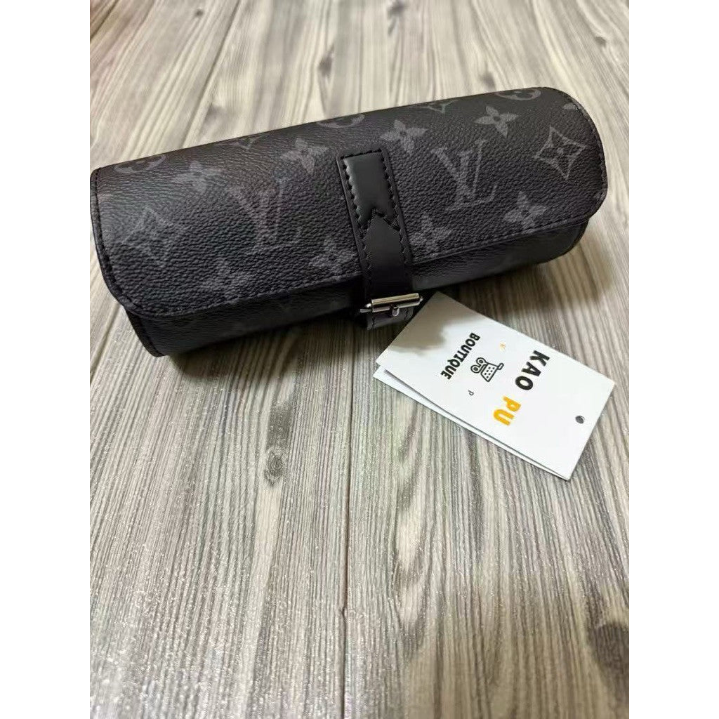 Louis Vuitton 黑老花三入便攜手錶盒