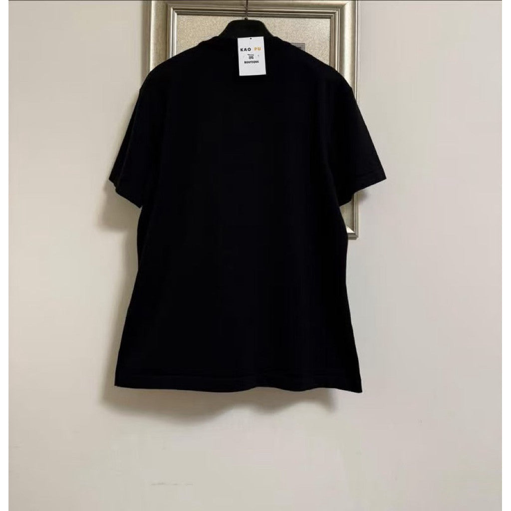 Louis Vuitton 黑色刺繡別針Logo 針織Tee（請先確認商品描述謝謝）