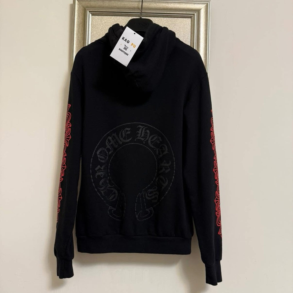 Chrome hearts 黑色花臂馬蹄Hoodie （請先確認商品描述謝謝）